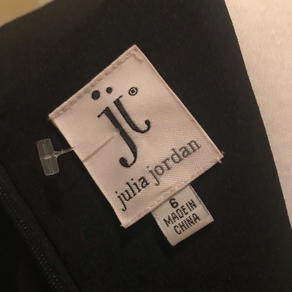 Julia Jordan black knit dress with faux leather detailing. - Picture 5 of 5